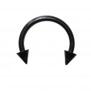 Tragus- / Septum-Piercing Bioplast Blackline Schwarz Spitzen