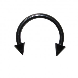 Tragus- / Septum-Piercing Bioplast Blackline Schwarz Spitzen