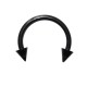 Tragus- / Septum-Piercing Bioplast Blackline Schwarz Spitzen