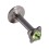 Piercing Labret / Lippe Push-Fit Stahl 316L Strassstein Schmetterling Hellgrün