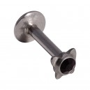 Lippen- / Labret-Piercing Push-Fit Stahl 316L Strassstein Schmetterling Schwarz