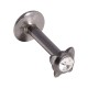 Lippen- / Labret-Piercing Push-Fit Stahl 316L Strassstein Schmetterling Wei&szlig;