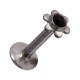 Labret- / Lippenpiercing Push-Fit Stahl 316L Blume Strassstein Schwarz