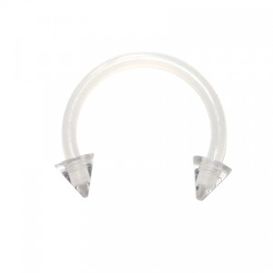 Tragus- / Septum-Piercing Bioplast Weiß Spitzen