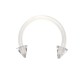 Tragus- / Septum-Piercing Bioplast Weiß Spitzen