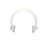 Tragus- / Septum-Piercing Bioplast Wei&szlig; Spitzen