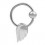316L Steel Labret/Ear Captive Bead Ring with Sliding Angel Wing