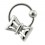 316L Steel Labret/Ear Captive Bead Ring with Sliding Cute Bow