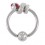 316L Steel Labret/Ear Captive Bead Ring with Sliding Red Eyes Snake