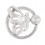 316L Steel Labret/Ear Captive Bead Ring with Sliding Simple Butterfly