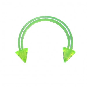 Tragus- / Septum-Piercing Bioplast Gr&uuml;n Spitzen