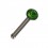 Gerader Nasenpiercing-Pin Chirurgenstahl Strassstein Dunkelgr&uuml;n
