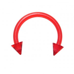 Tragus- / Septum-Piercing Bioplast Rot Spitzen