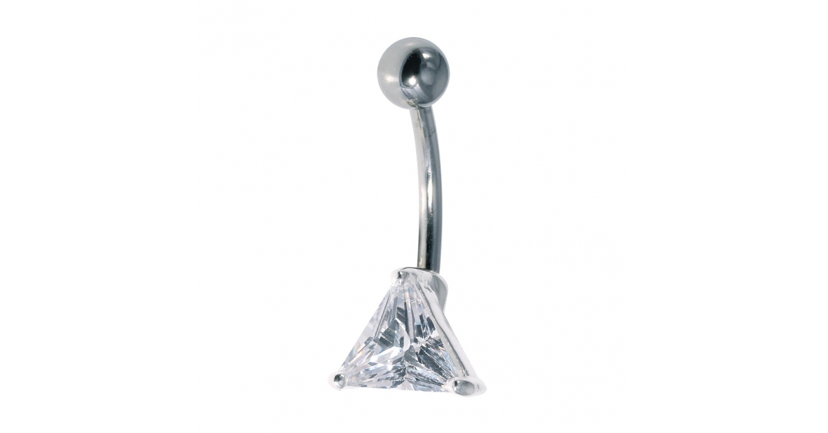 Piercing En Argent 925 Avec Zirconiums - Occasion - Poids 3 Grammes