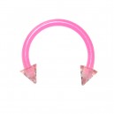 Tragus- / Septum-Piercing Bioplast Rosa Spitzen