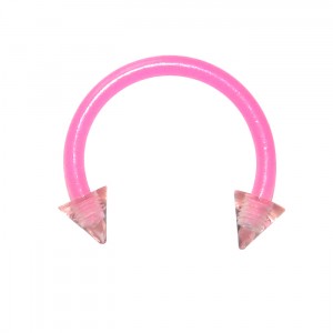 Tragus- / Septum-Piercing Bioplast Rosa Spitzen