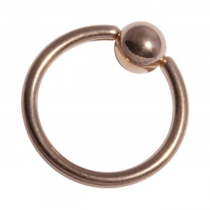 Ring- / Labret-Piercing Eloxiert Golden Rosa BCR Klemmring