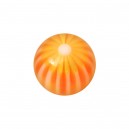 Bola Acrílico UV Flor 32 Lados Naranja para Piercing Labio