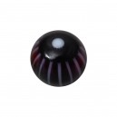 Boule Acrylique UV Fleur 32 Faces Noir pour Piercing Lèvre
