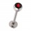 Labret- / Tragus-Piercing Stern Rot / Schwarz