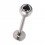 Labret- / Tragus-Piercing Pik Schwarz / Wei&szlig;