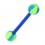 Green/Blue Beach Balloon 2 Bioflex Tongue Piercing