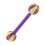 Purple/Green Basket Ball 2 Bioflex Tongue Ring