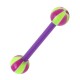 Piercing Langue Bioflex Ballon Basket 2 Violet / Vert