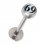 Lippen- / Labret-Piercing 69 Schwarz / Wei&szlig;