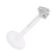 Piercing Medusa Stud Bioflex Push-Fit Coeur Blanc