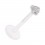 Piercing Madonna / Lippe Stecker Bioflex Push-Fit Herz Weiß