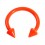 Piercing Hufeisen Stahl 316L Neon Orange Spitzen
