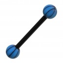 Piercing Lengua Bioflex Baloncesto Negro / Azul