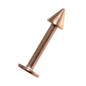 Lippen- / Labret-Piercing Eloxiert Golden Rosa Spitze
