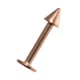Lippen- / Labret-Piercing Eloxiert Golden Rosa Spitze