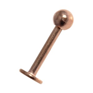 Lippen- / Labret-Piercing Eloxiert Golden Rosa Kugel
