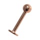 Lippen- / Labret-Piercing Eloxiert Golden Rosa Kugel