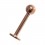 Piercing Labret / Lippe Eloxiert Golden Rosa Kugel