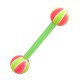 Piercing Lengua Bioflex Baloncesto 2 Verde / Rosa