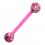 Pink/Purple Vortex Flexible Tongue Barbell with Pink Bar