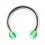 Green/Blue Acrylic Beach-Ball Tragus/Lip/Labret Circular Ring