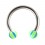 Piercing Hufeisen Tragus / Lippe / Labret Acryl Beach-Ball Grün / Blau