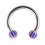 Hufeisen-Piercing Tragus / Lippe / Labret Acryl Beach-Ball Blau / Rot