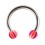 Hufeisen-Piercing Tragus / Lippe / Labret Acryl Beach-Ball Orange / Lila