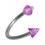 Spiral-Piercing Helix Acryl Transparent Zwei Spitzen Lila