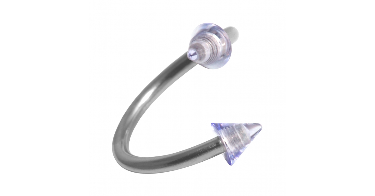 Élargisseur (écarteur) Spirale En Acrylique Transparent - Pour Piercing Lobe, Diamètre 6mm