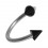 Spiral-Piercing Helix Acryl Transparent Zwei Spitzen Schwarze