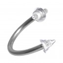 Spiral-Piercing Helix Acryl Transparent Zwei Spitzen