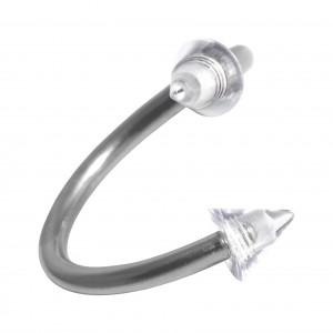 Spiral-Piercing Helix Acryl Transparent Zwei Spitzen