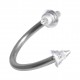Spiral-Piercing Helix Acryl Transparent Zwei Spitzen